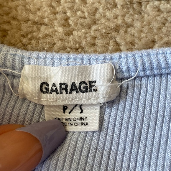 Light Blue Front-Tie Top - Picture 4 of 4